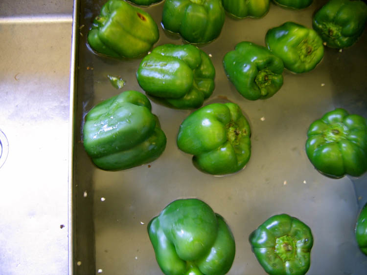 Floating Bell Peppers